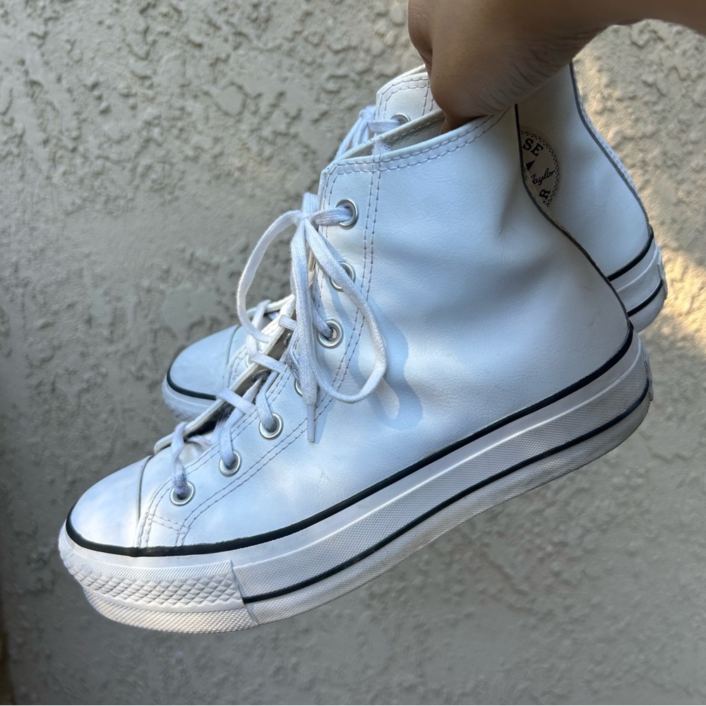 White platform converse